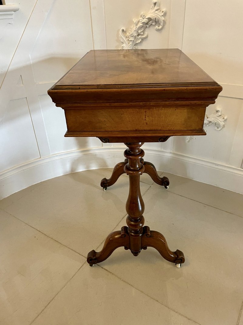 Unusual Antique Victorian Quality Burr Walnut Jardiniere Table - Image 8